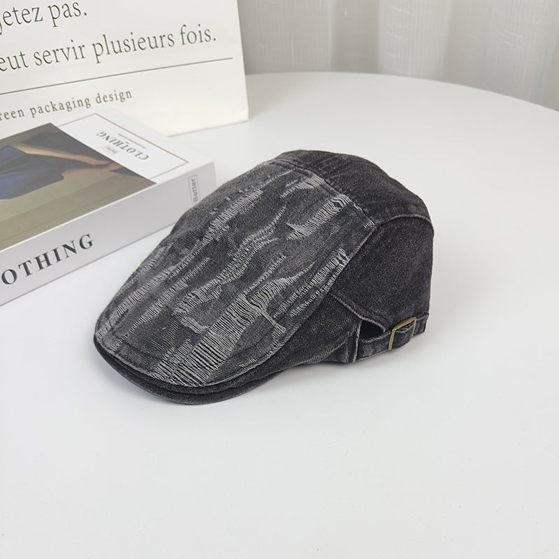 Wholesale Fashion Ripped Denim Retro Front Hat