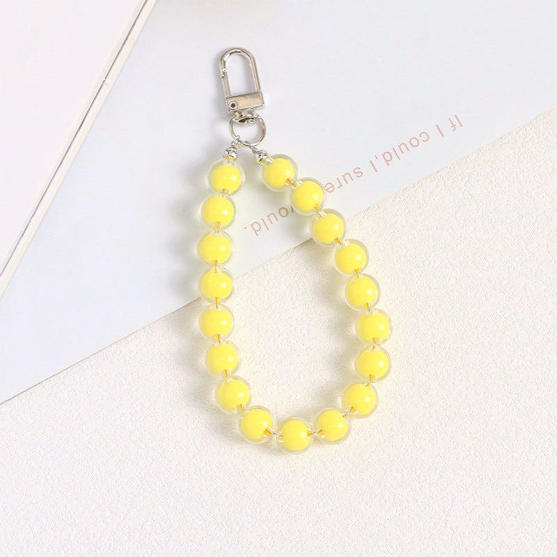 Wholesale Acrylic Candy Color Beaded Bracelet Keychains