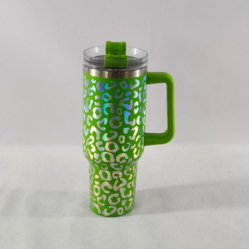 Wholesale 40oz Hot Silver Handle Car Cup Stainless Steel Insulation Ice Cup