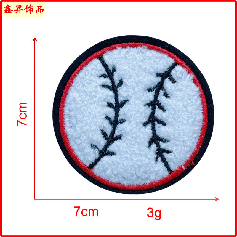 Wholesale 10pcs Baseball Softball Volleyball Blue Ball Football Towels Embroidered Patches FS