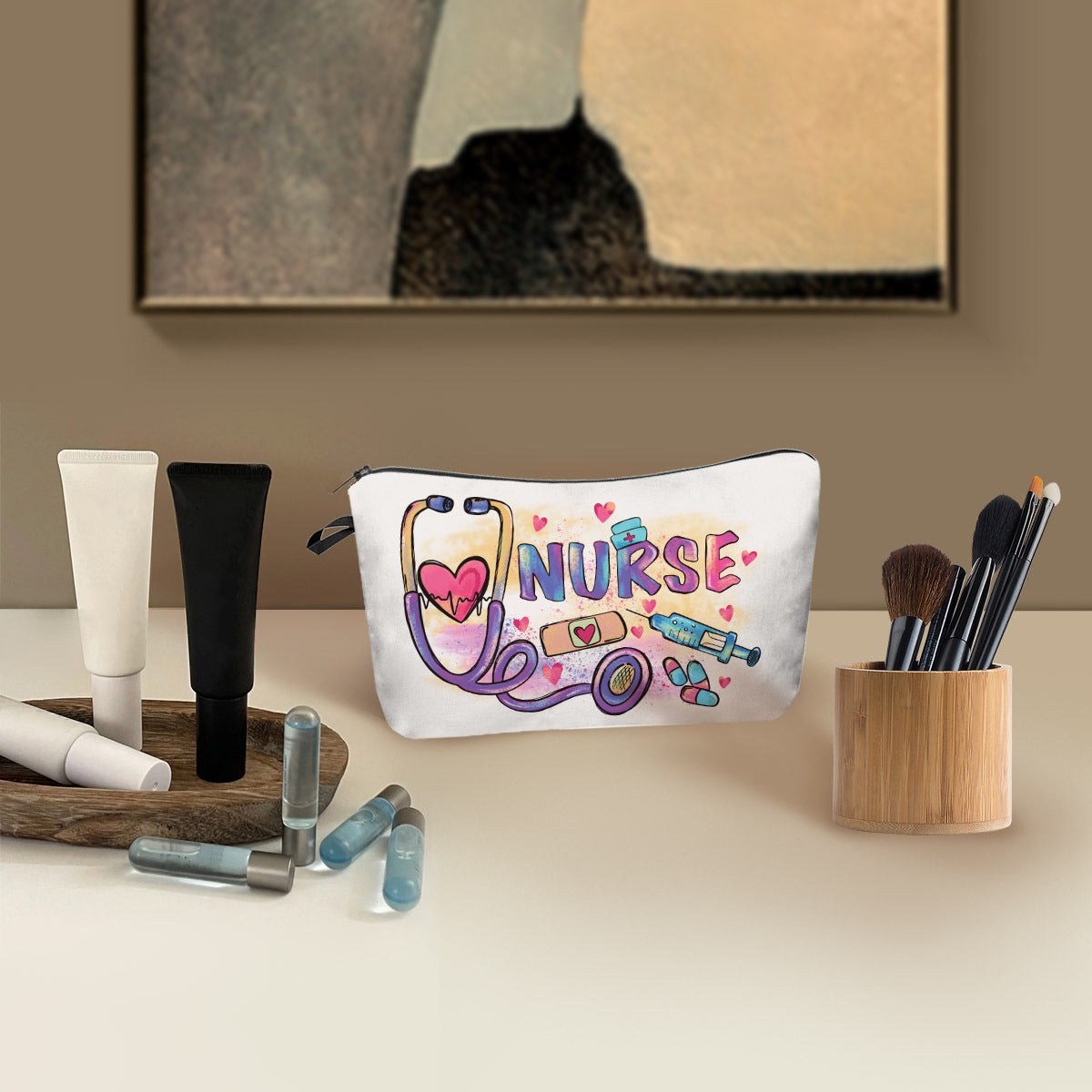 Wholesale Medical Print Cosmetic Bag Portable Travel Bag Toiletries Bag