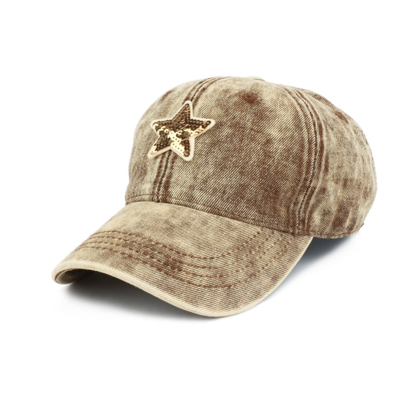 Wholesale Jeans Sequins Men and Women's Cotton Casual Baseball Cap