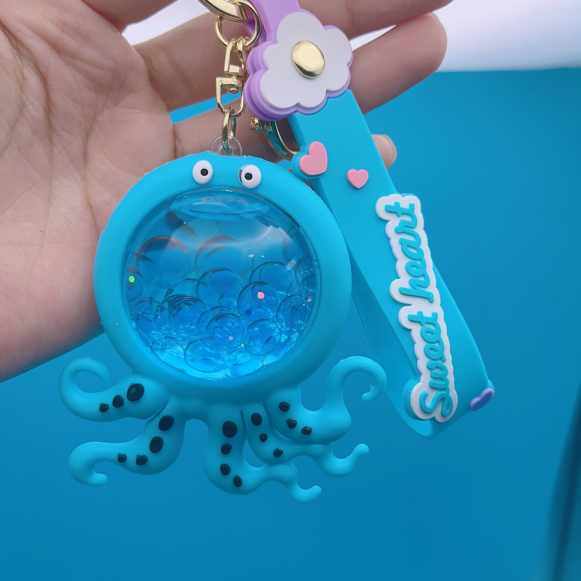 Wholesale Quicksand Bottle Into Oil Acrylic Keychain