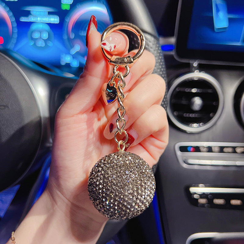 Wholesale Clay Full Diamond Round Ball Crystal Ball Keychain