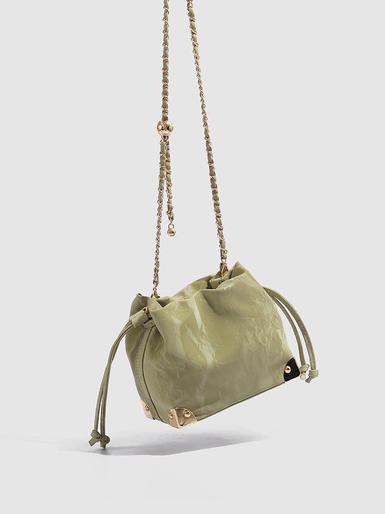 Wholesale Chain cloud bucket bag drawstring commuter shoulder bag