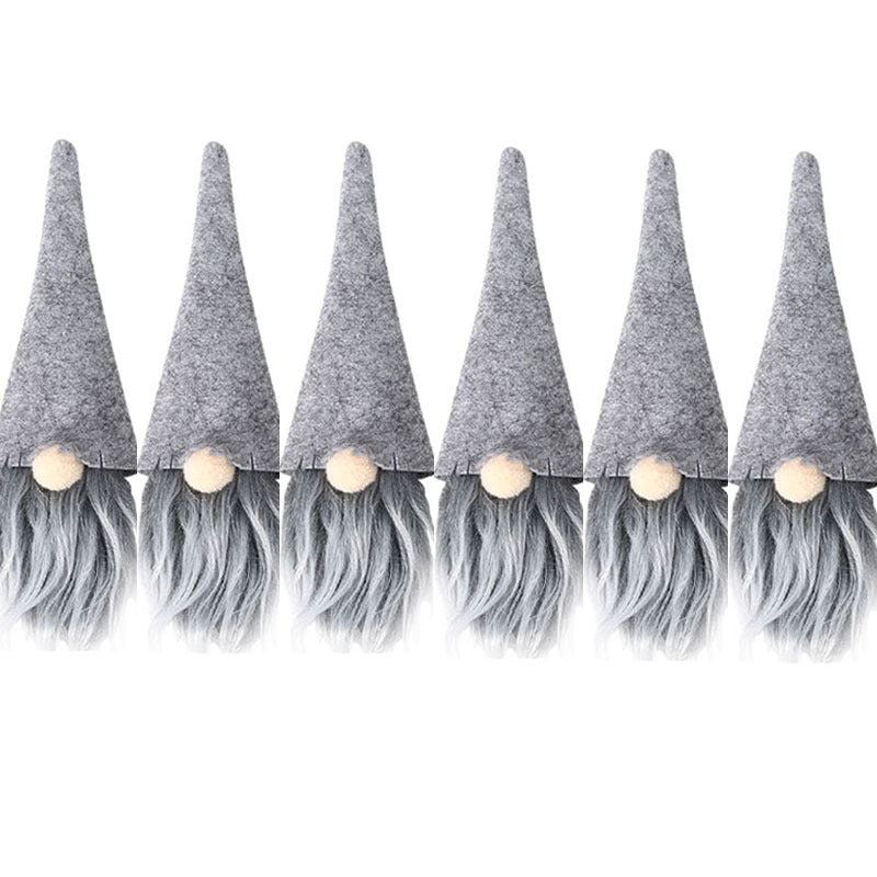 Wholesale 6pcs New Wine Bottle Set Santa Claus Gnome Faceless Doll Ornament