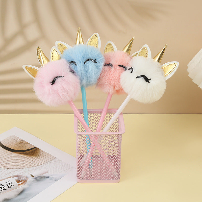 Bolígrafo de dibujos animados de plástico de plástico de unicornio al por mayor