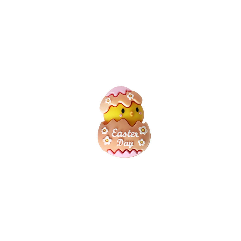 Wholesale 10pcs DIY Silicone Beads 3D Resurrection Chick Broken Shell Egg Dropping Glue Solid Beads  Beaded Accessories