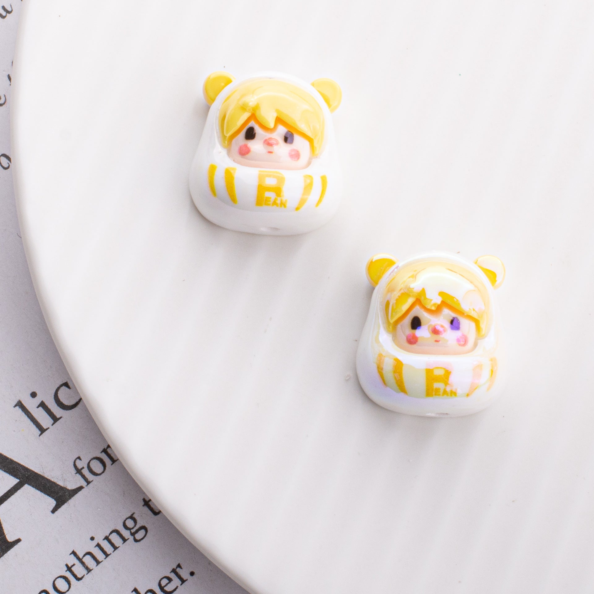 Wholesale UV Plated Resin Beading Accessories for Kids