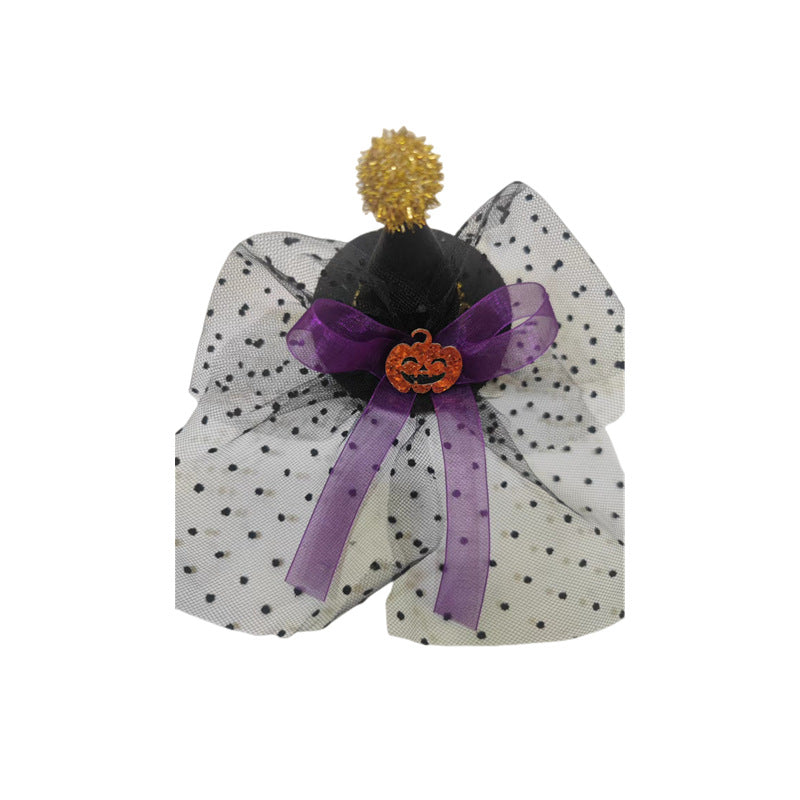 Wholesale 2023 Halloween Gauze Witch Hairpin Party Decoration