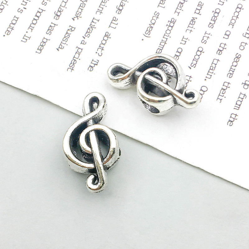 Wholesale 1 New Antique Silver Alloy Simulation Guitar Music Note DIY Pendant