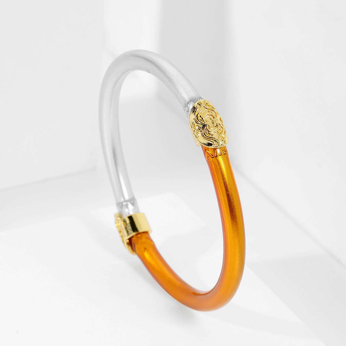 Wholesale Rainbow Color Matching Gold Powder Silicone Alloy Buckle Bracelet