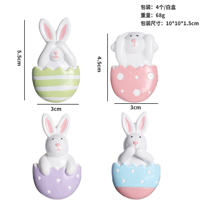 Wholesale Easter Decorations Mini Easter Bunny Easter Egg Fridge Magnet