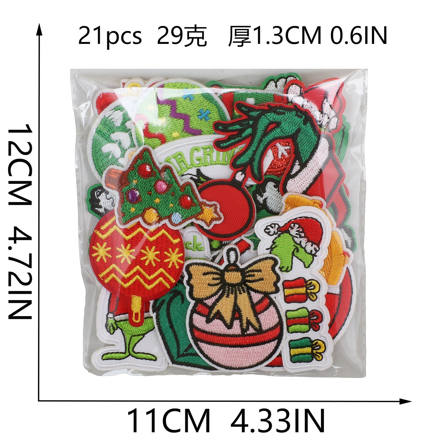 Wholesale Embroidered Christmas Patch Funny Holiday Design Polyester Thread Applique For Clothing Resale  OLY Exclusive
