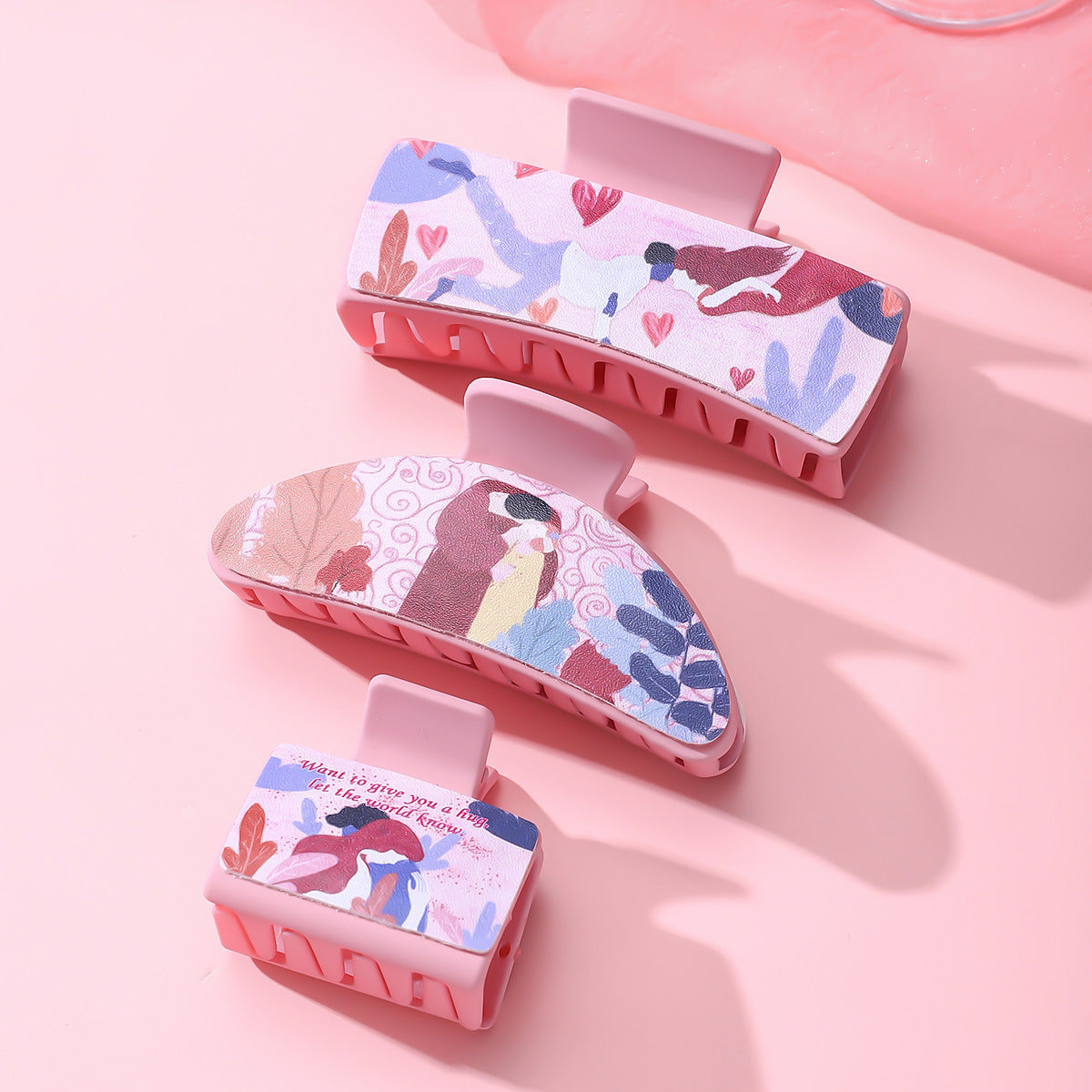 Wholesale Valentine's Day PU Leather Hair Clips