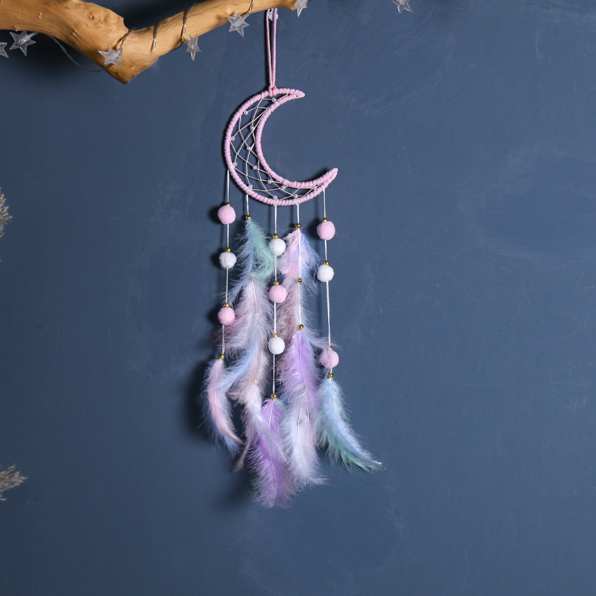 Wholesale Girly Handmade Dream Catcher Pendant Feather Woven Pendant Cute Dream Catcher