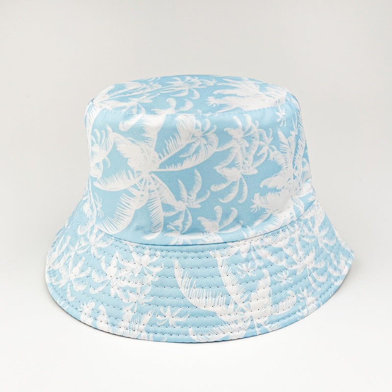 Wholesale Coconut Tree Printed Polyester Fisherman Hats