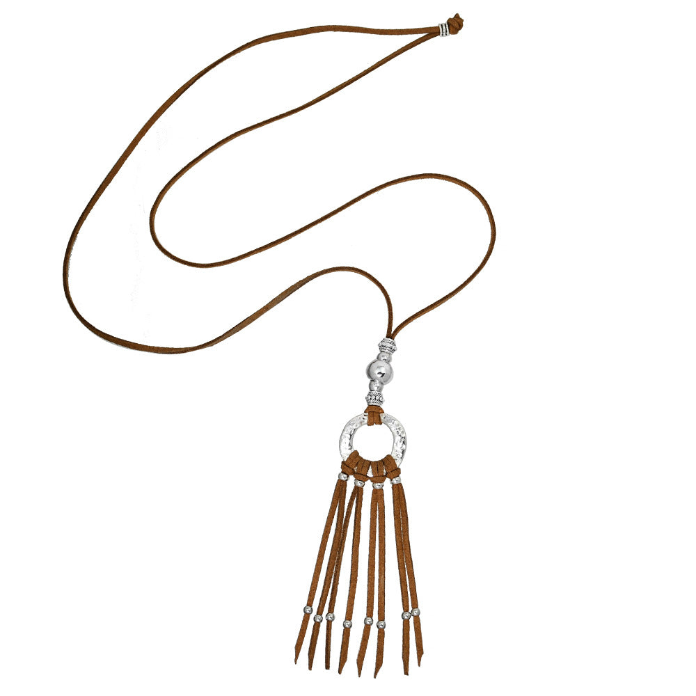 Wholesale Tassel Long Suede Rope Necklace