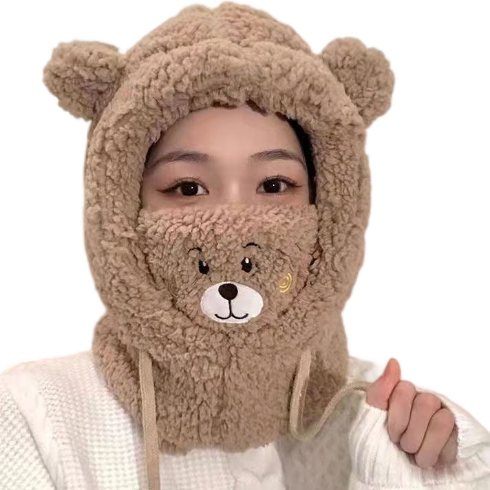 Wholesale Cute Teddy Bear Imitation Cashmere Hats