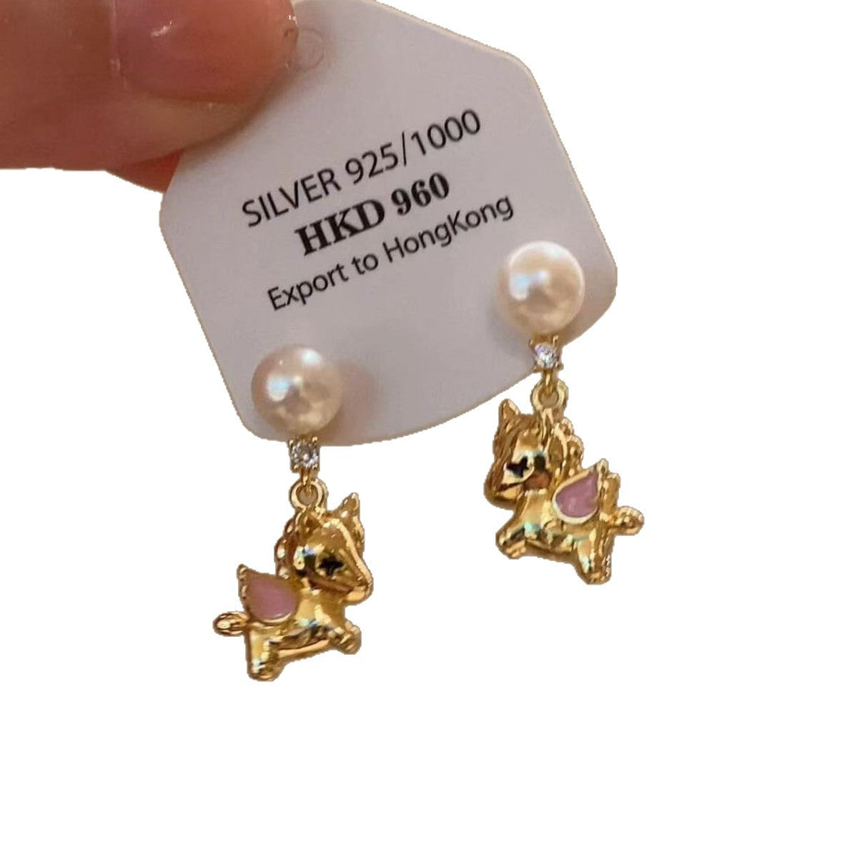 Wholesale 2026 Pegasus Pearl Earrings