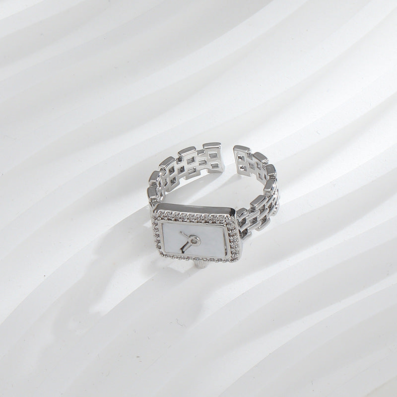 Wholesale Square Watch Chains with Zircon Openings Copper Ring