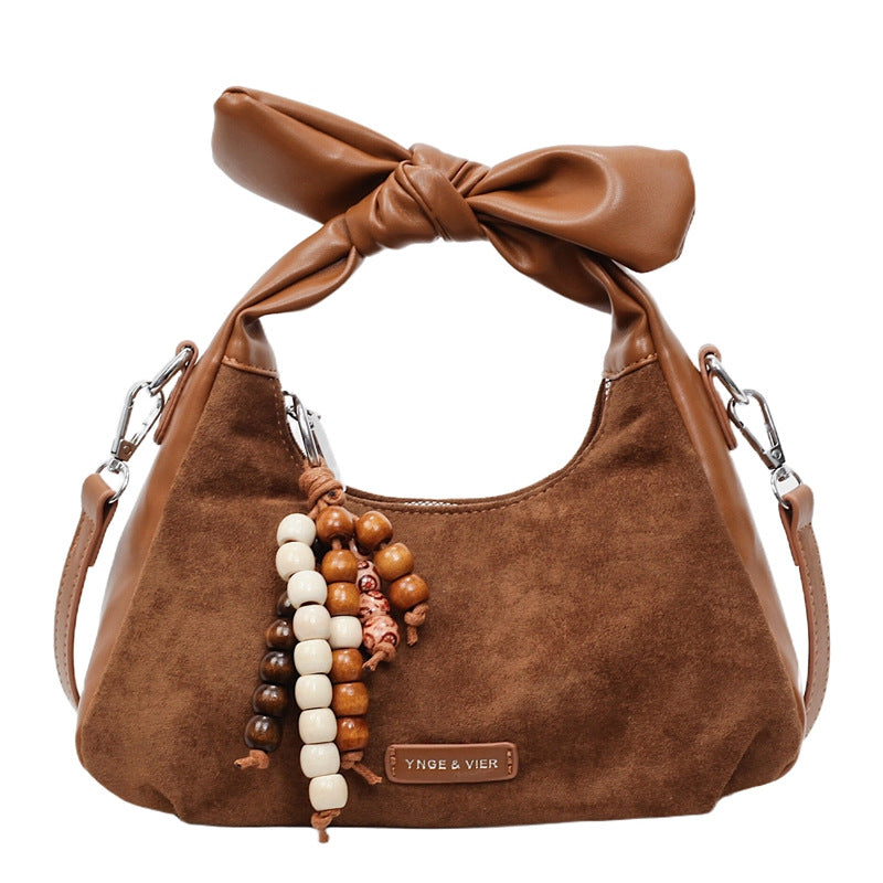 Wholesale Textured retro suede bag shoulder bag underarm bag crossbody bag