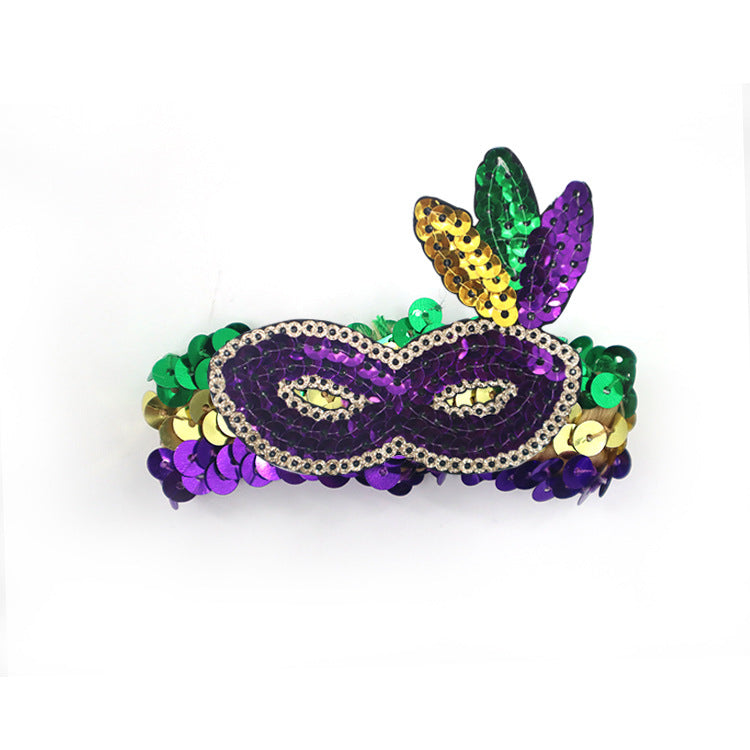 Wholesale Carnival Sequin Gold Purple Green Bracelet