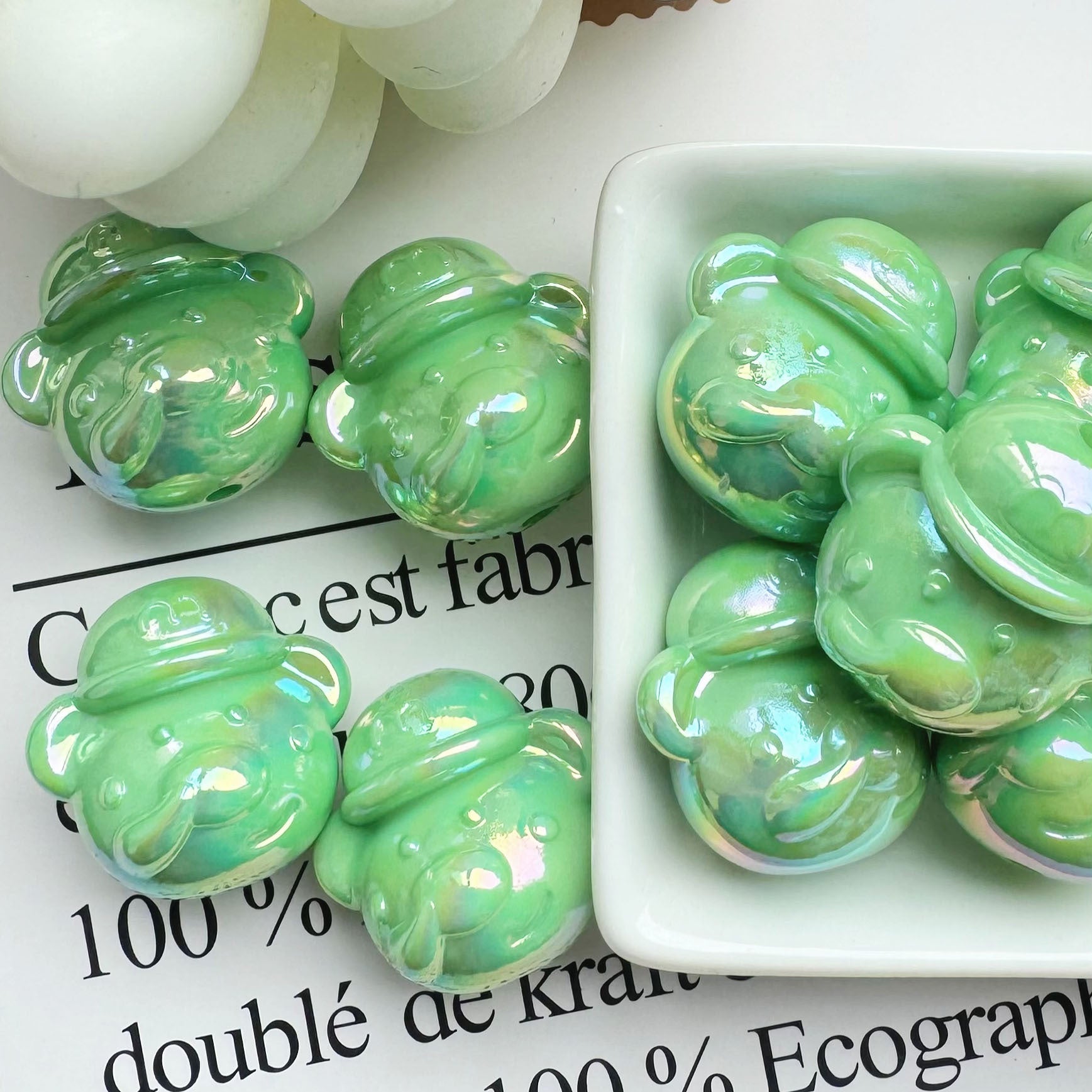 Wholesale 10pcs Colorful Pipe Cartoon Acrylic Beads