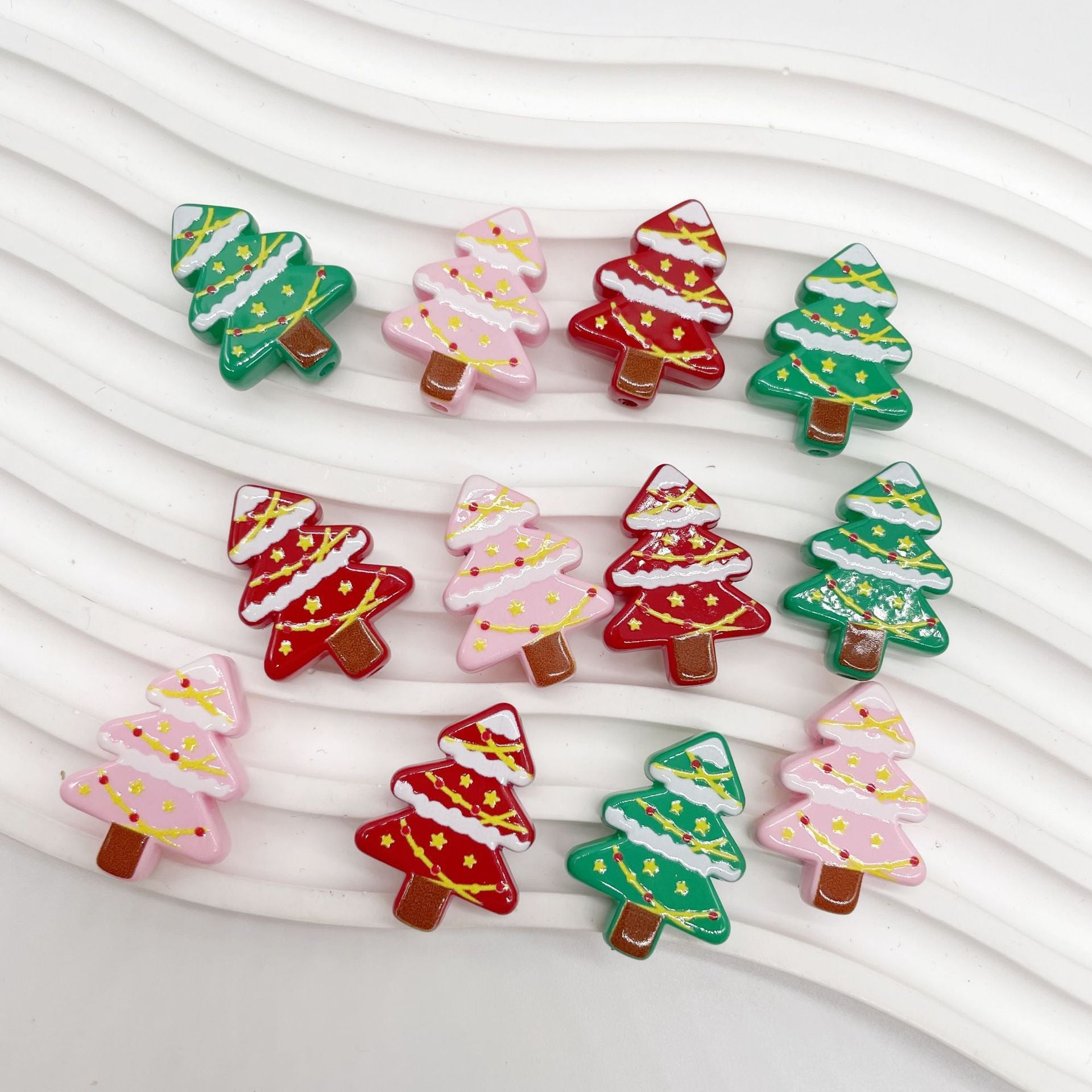 Wholesale 100PCS/PACK Christmas Decoration Cute DIY Loose Beads