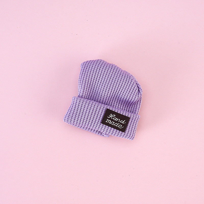 Wholesale Fashionable Plush Hat with Tag for 6-Inch Doll Casual Versatile Doll Clothes Suitable for Teenage Boys And Girls