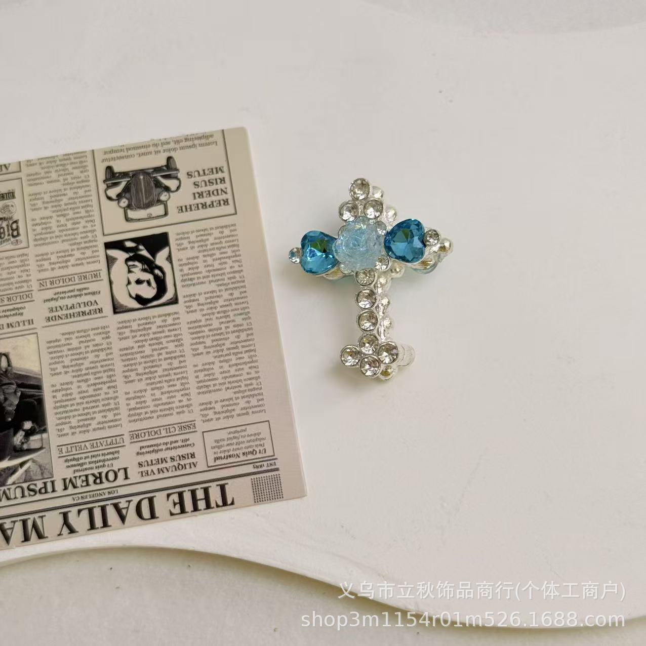 Wholesale DIY jewelry cross series designed with straight-hole beads