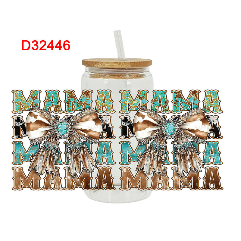 Wholesale  Christmas tree 16oz Cup UV DTF Wraps