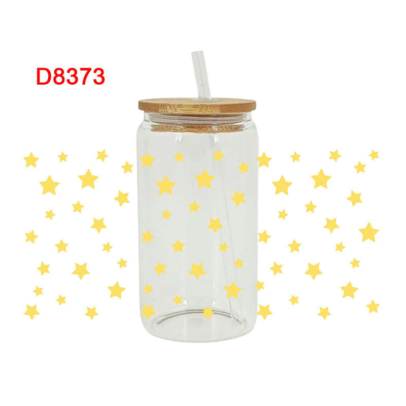 Wholesale Sun Moon Star Cluster Case 16oz Cup UV DTF Wraps