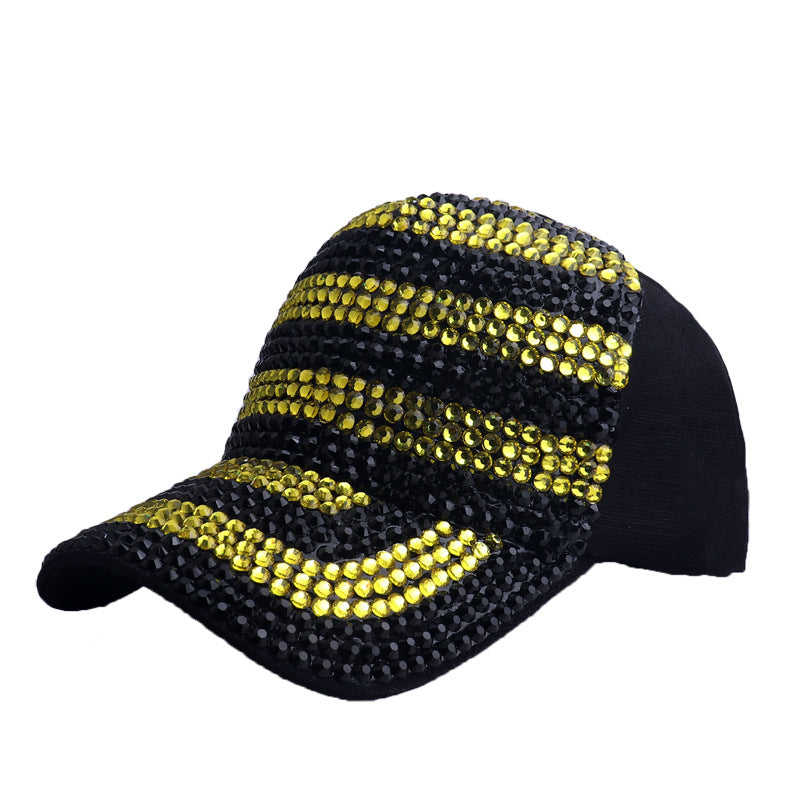 Wholesale Two-color Rhinestone Full Diamond Baseball Cap
