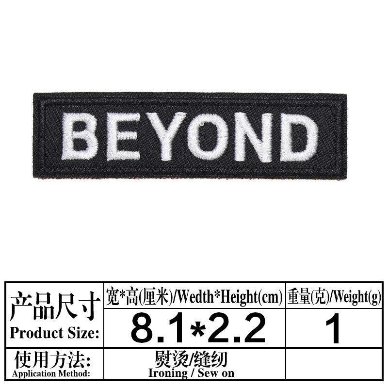 Wholesale Twill Embroidered Alphabet Patches Black White Rectangle Applique 33 Styles For Sweater DIY Craft Supply