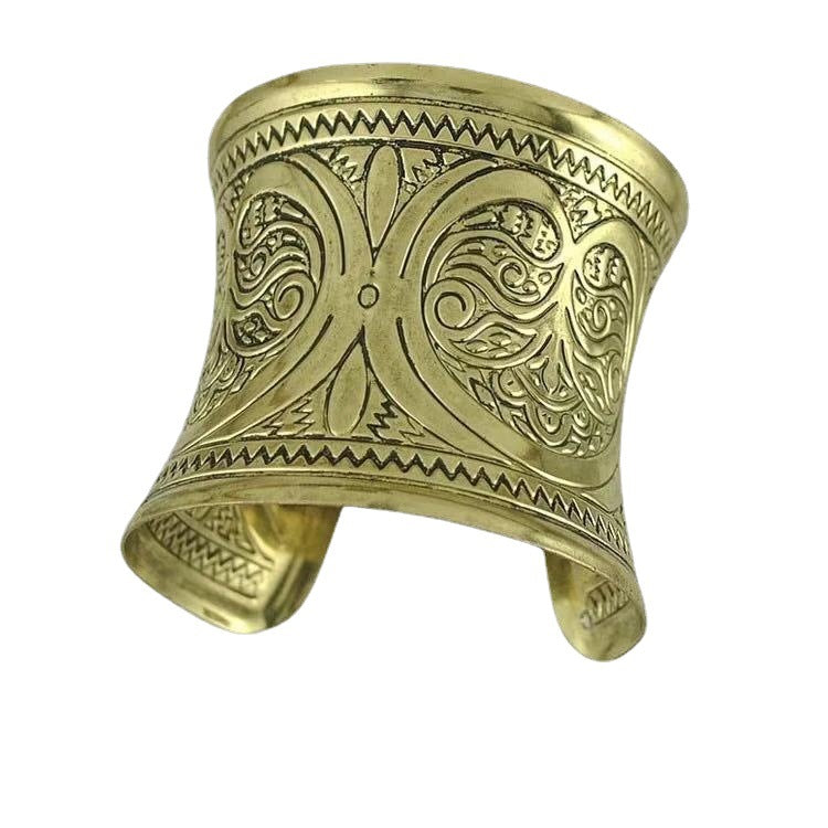 Wholesale  carved wide titanium steel bracelet bracelet