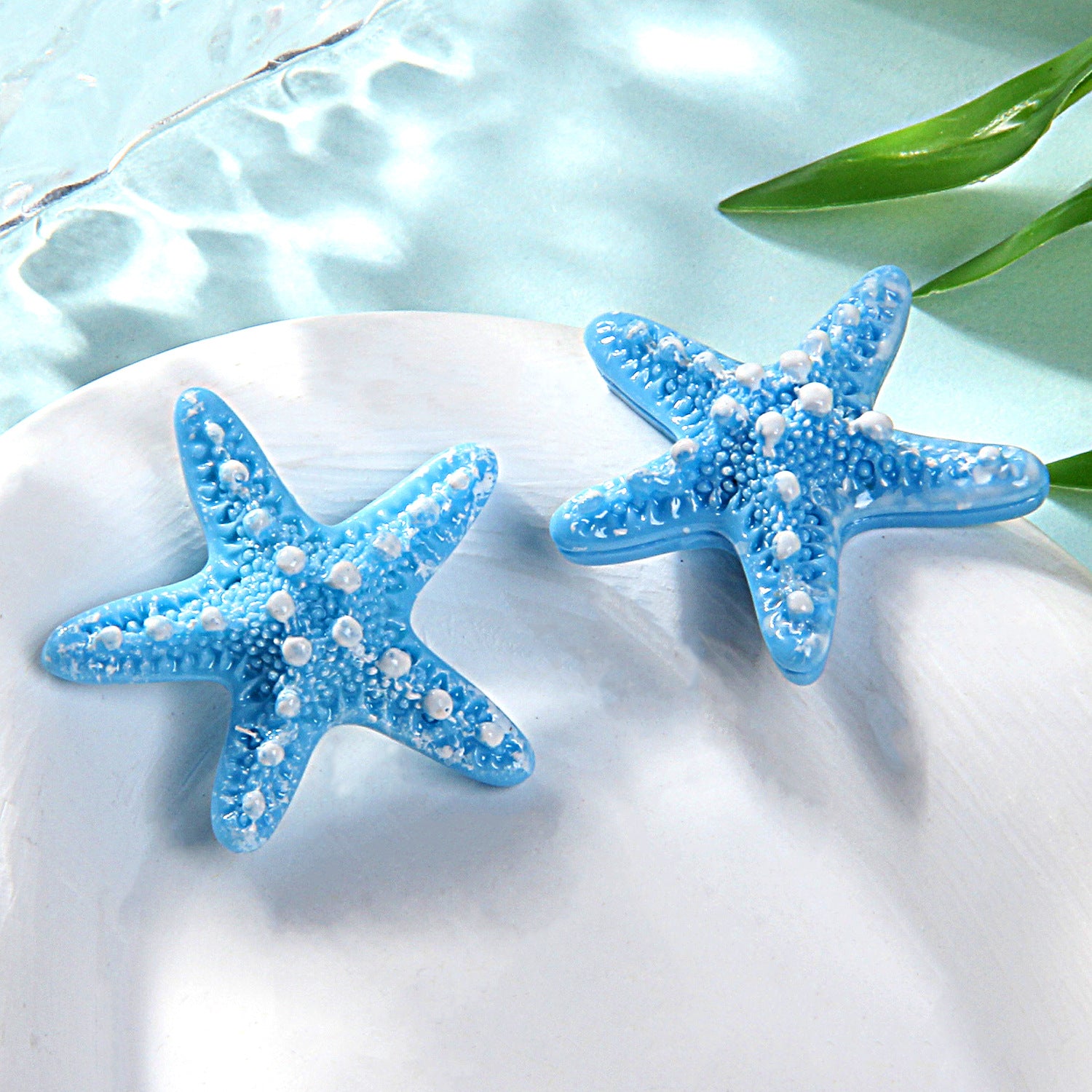 Wholesale DIY starfish resin accessories hairpin shoe buckle