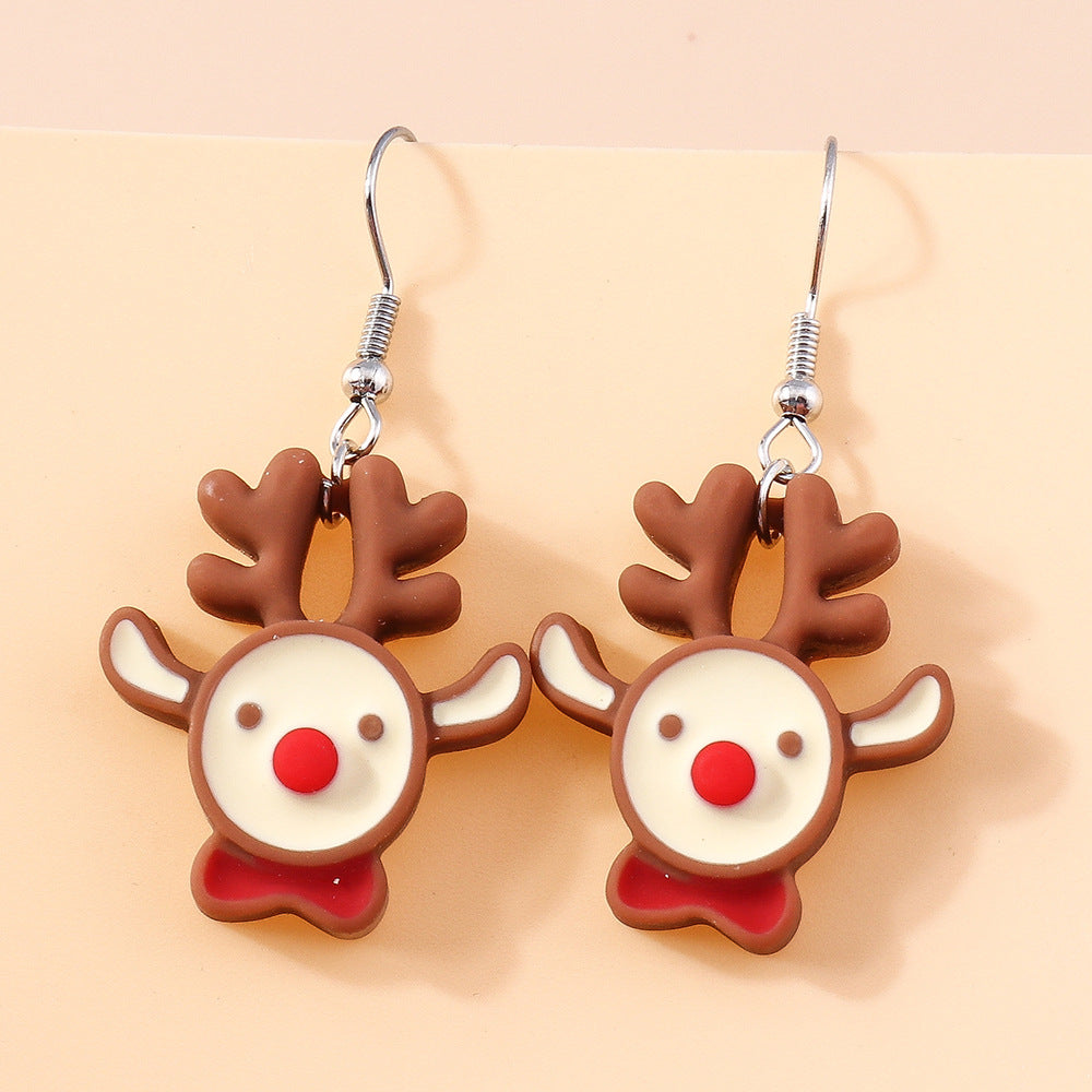 Wholesale Christmas Tree Diy Felt Plastic Earrings