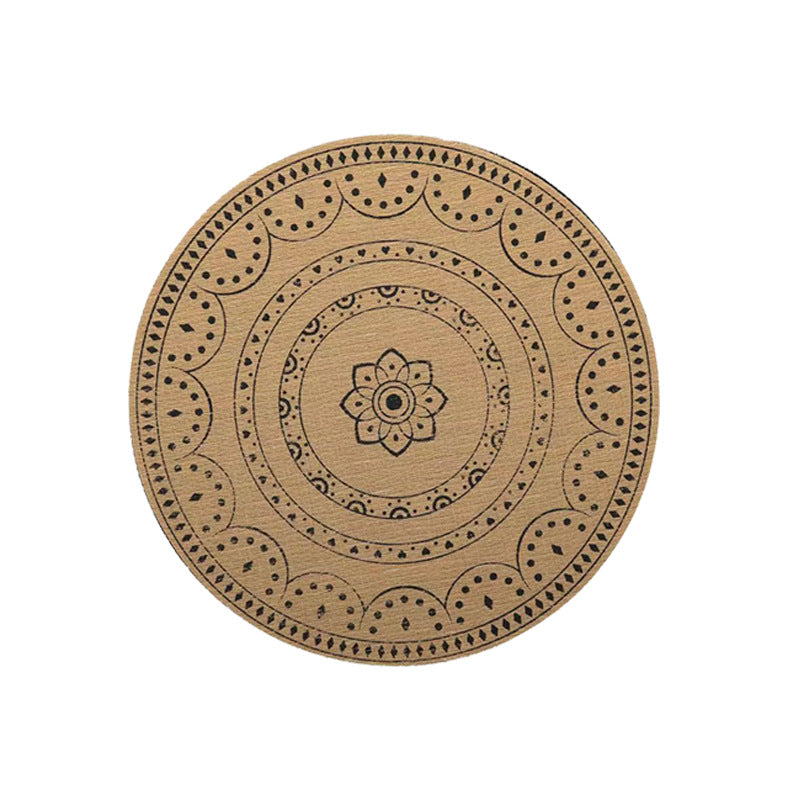Wholesale Jute Placemats Round Imitation Linen PVC Retro Insulation