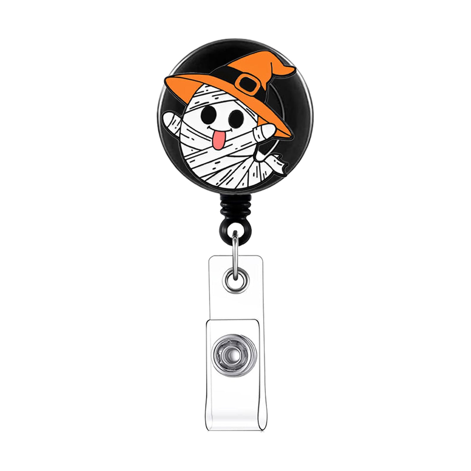 Wholesale  pink retractable rotating badge scroll