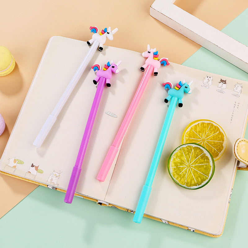 Wholesale Plastic Rainbow Unicorn Gel Pen