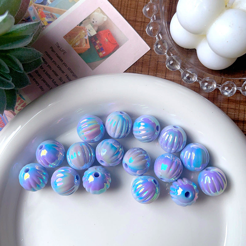 Wholesale 10pcs 14mm Colorful UV Pumpkin  Acrylic Beads