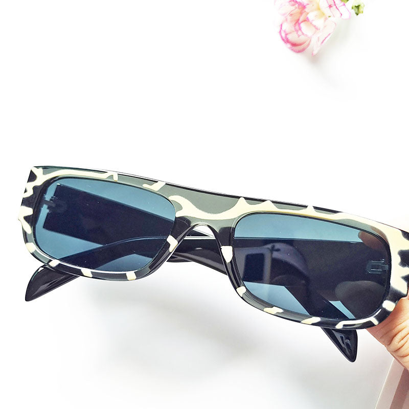 Wholesale Striped Cat Eye PC Small Frame Sunglasses