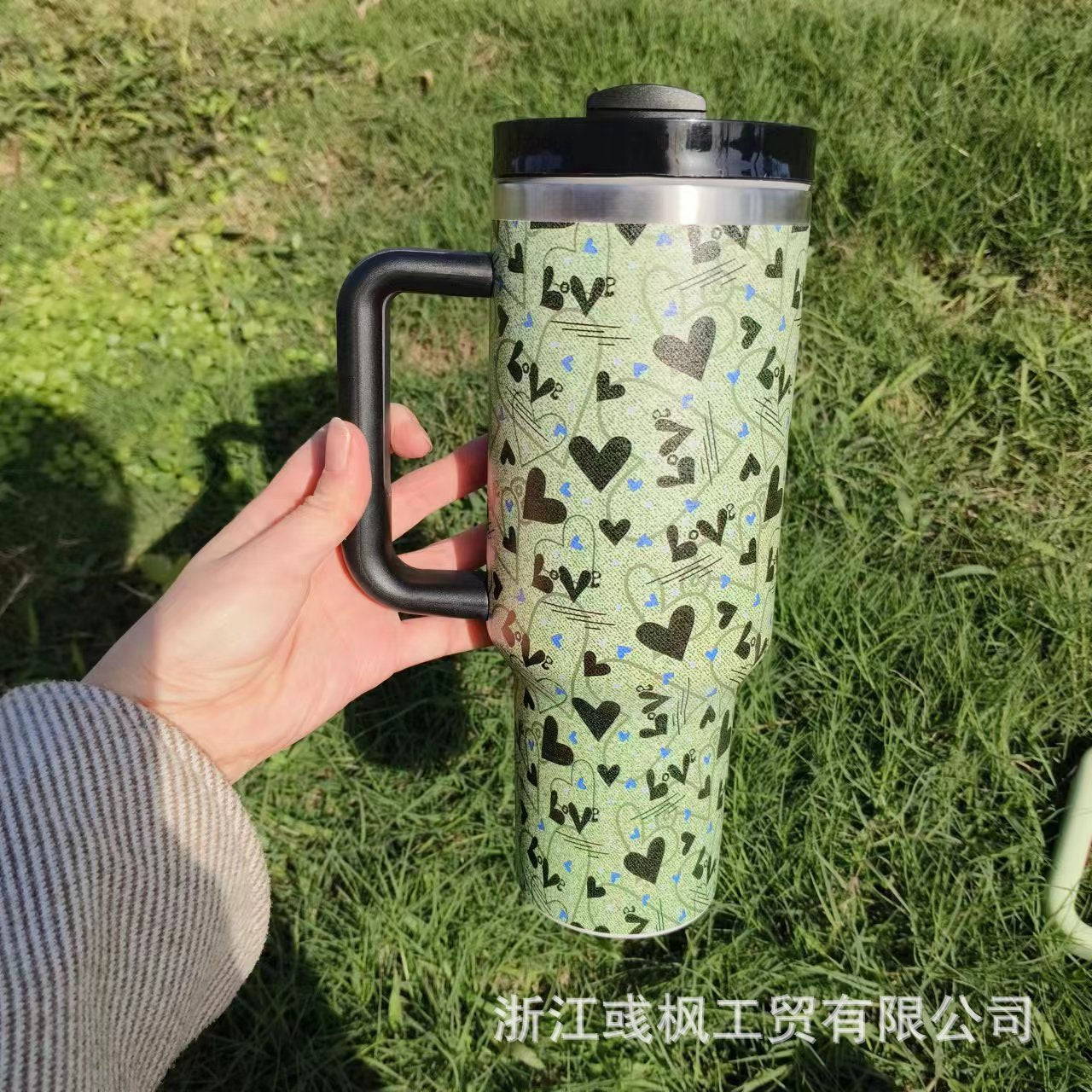 Wholesale Valentine's Day Car 40oz Car Cup Large Capacity with Handle Tumbler Thermos Cup