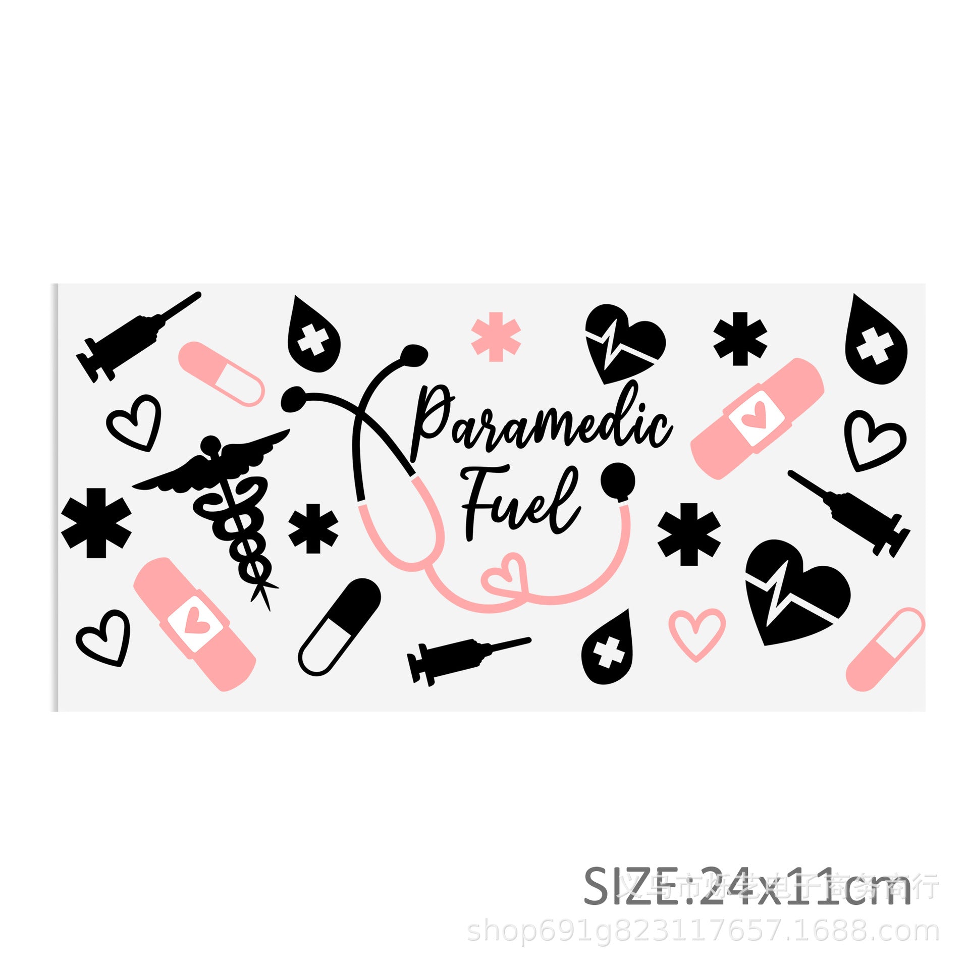 Wholesale 5pcs Nurse Medical Health 16oz Cup UV DTF Wraps