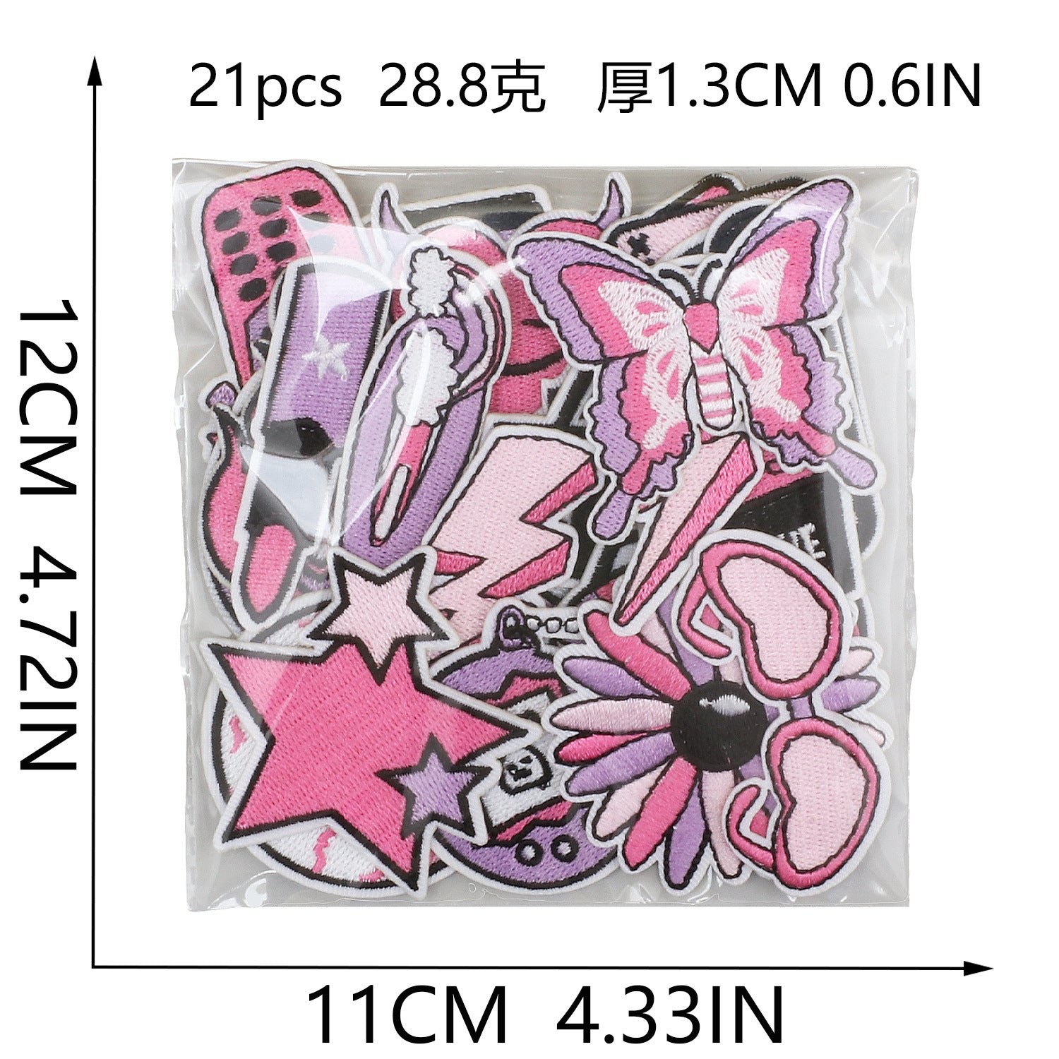 Wholesale Stylish Purple Eye Embroidery Patch Design Iron On Applique For Clothing DIY Fashion Accessory Gift