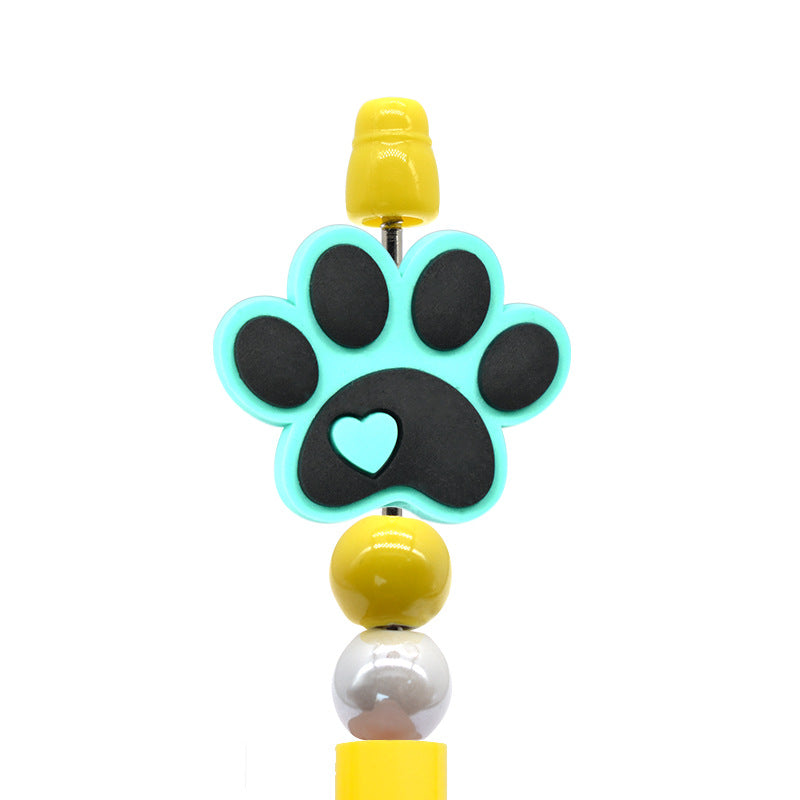 Wholesale Random 100pcs/pack Cartoon Dog Footprint Beads  Focal Beads