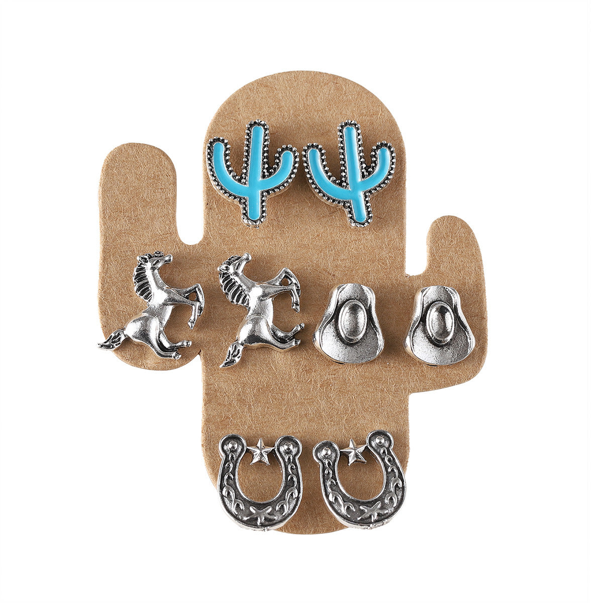 Wholesale Retro Bull Head Boots Various Styles Set Earrings