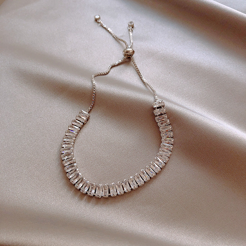 Wholesale Light Luxury Niche Exquisite High-end Pull-out Adjustable Zircon Bracelet