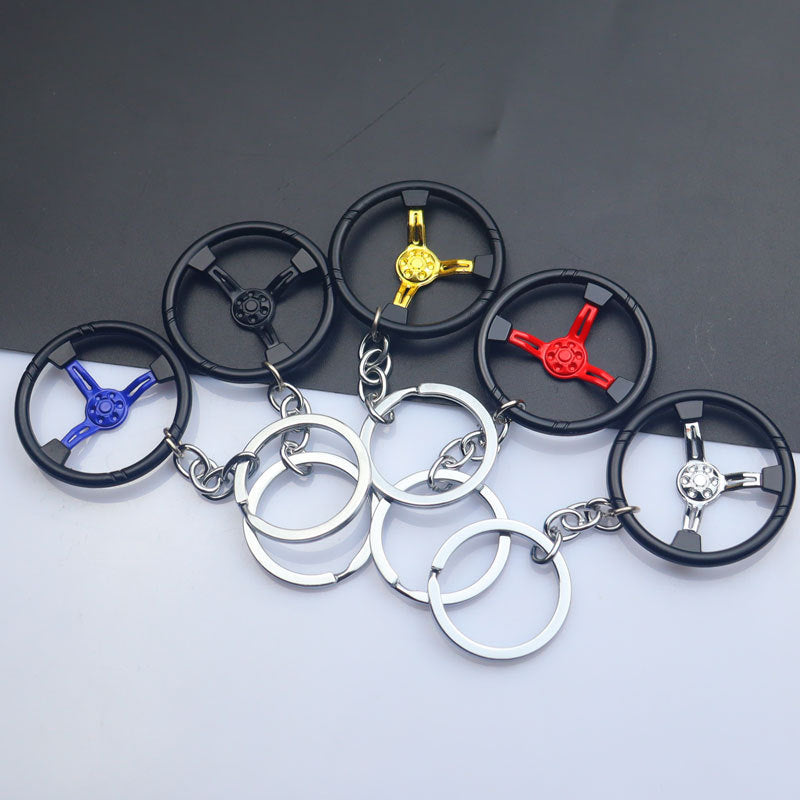 Wholesale Automobile Modification Steering Wheel Zinc Alloy Keychain